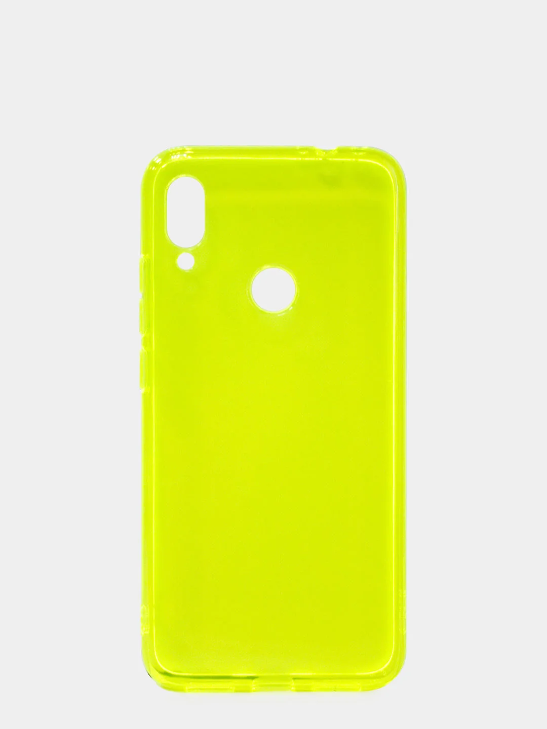 Желтый чехол для  Xiaomi Redmi Note 7 силиконовый  прозрачный неоновый