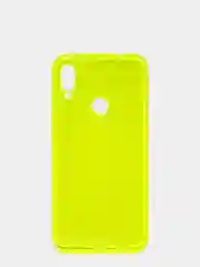 Желтый чехол для  Xiaomi Redmi Note 7 силиконовый  прозрачный неоновый