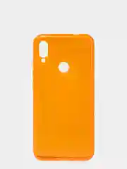 Оранжевый чехол для  Xiaomi Redmi Note 7 силиконовый  прозрачный неоновый