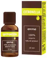 Эфирное масло "Цитронелла" ATMA в стекле 10 мл, GreenLab