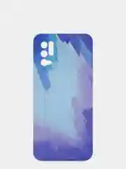Синий чехол для Xiaomi Redmi Note 10T/Poco M3 Pro силиконовый матовый с бархатом внутри Палитра