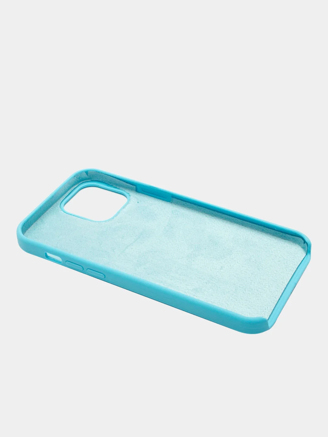 Голубой чехол для iPhone 12 Pro Max (6.7) Silicone Case прорезиненный