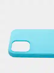 Голубой чехол для iPhone 12 Pro Max (6.7) Silicone Case прорезиненный