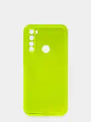 Желтый чехол для Xiaomi Redmi Note 8 силиконовый прозрачный неоновый