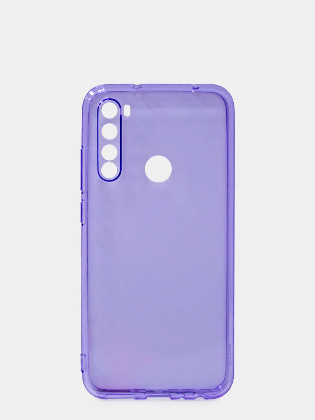 Фиолетовый чехол для Xiaomi Redmi Note 8 силиконовый прозрачный неоновый