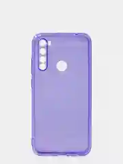 Фиолетовый чехол для Xiaomi Redmi Note 8 силиконовый прозрачный неоновый