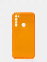 Оранжевый чехол для Xiaomi Redmi Note 8 силиконовый прозрачный неоновый