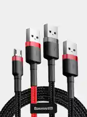 Красный кабель Baseus Premium Cafule Cable (до 2.4A, USB/Micro-USB для Android)