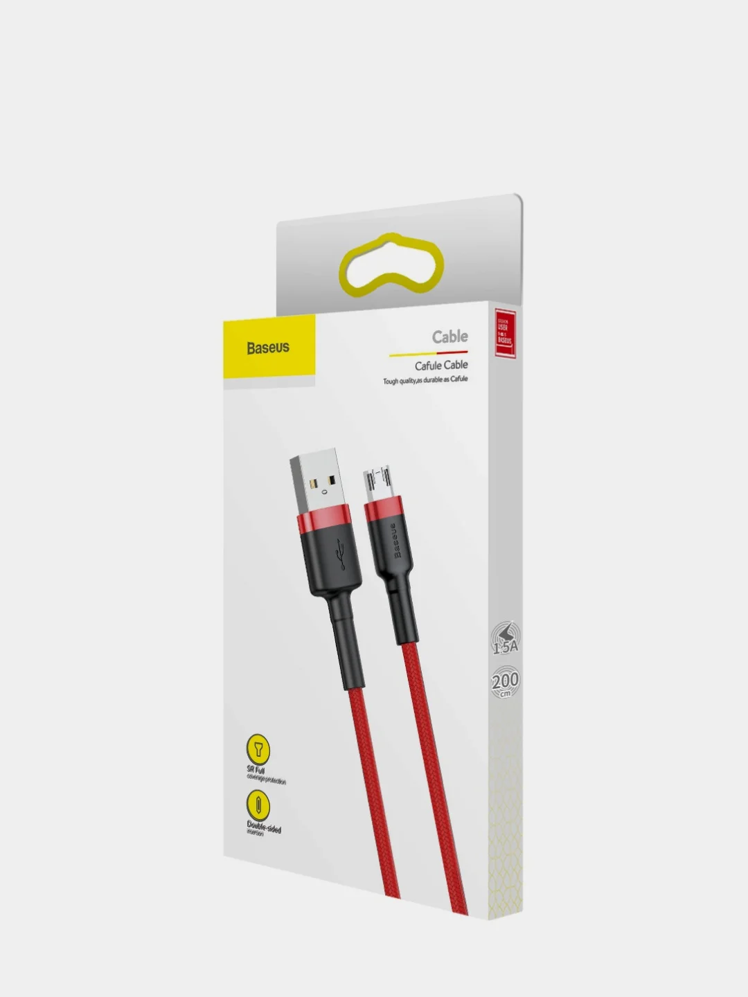 Красный кабель Baseus Premium Cafule Cable (до 2.4A, USB/Micro-USB для Android)