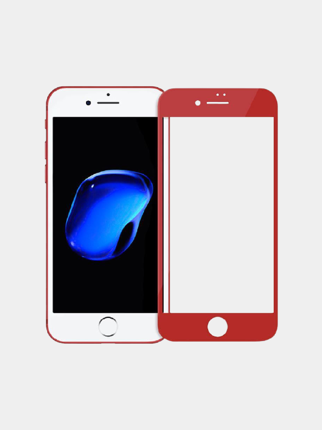 Защитное стекло 3D для Iphone Apple 6 / 7 / 8 / 7+ / 8+ / SE 2020 с красной  рамкой купить по цене 306.74 ₽ в интернет-магазине Магнит Маркет