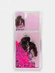 Конфетный чехол Samsung Galaxy S21 силиконовый переливающийся жидкий с блестками и защитой камеры