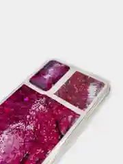 Желтый чехол Xiaomi Redmi Note 10, Note 10S, Poco M5s переливающийся жидкий и защитой камеры