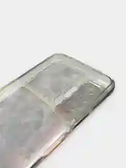 Желтый чехол Xiaomi Redmi Note 10 Pro переливающийся жидкий с блестками и защитой камеры