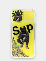 Лимонный чехол iPhone 11 силиконовый переливающийся жидкий с блестками и защитой камеры
