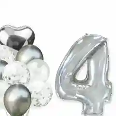 Комплект из 10 праздничных шаров+ "Цифра"