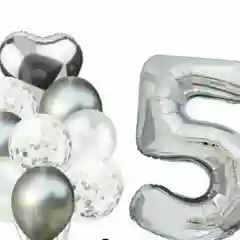 Комплект из 10 праздничных шаров+ "Цифра"