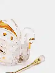 ИКОРНИЦА "ЛЕБЕДЬ LEFARD GOLD GLASS" 11*7 СМ. ВЫСОТА=8,5 СМ. С ЛОЖКОЙ