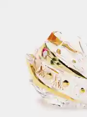ИКОРНИЦА "ЛЕБЕДЬ LEFARD GOLD GLASS" 11*7 СМ. ВЫСОТА=8,5 СМ. С ЛОЖКОЙ