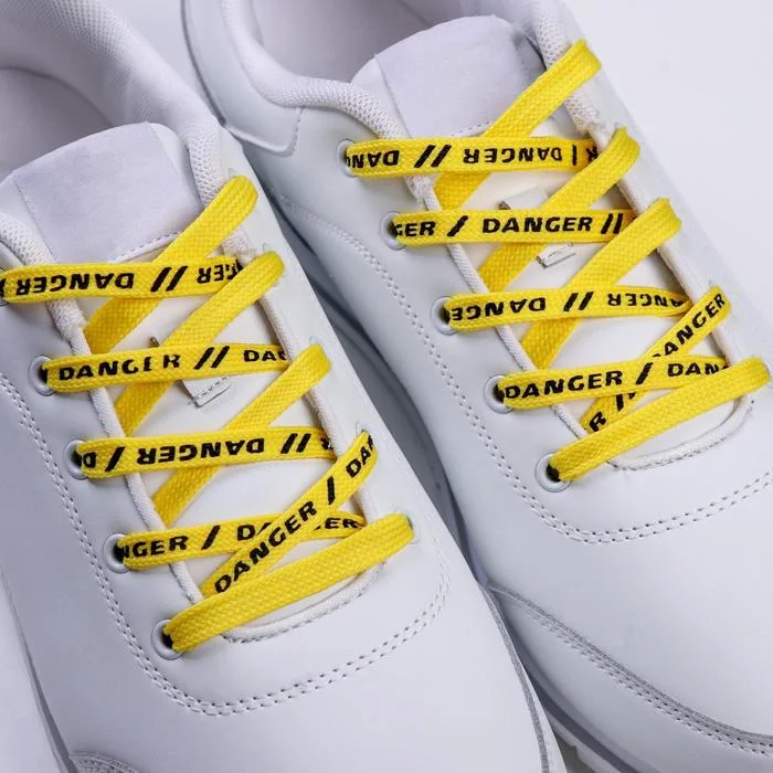 Шнурки Danger, жёлтые, 110 х 1 см