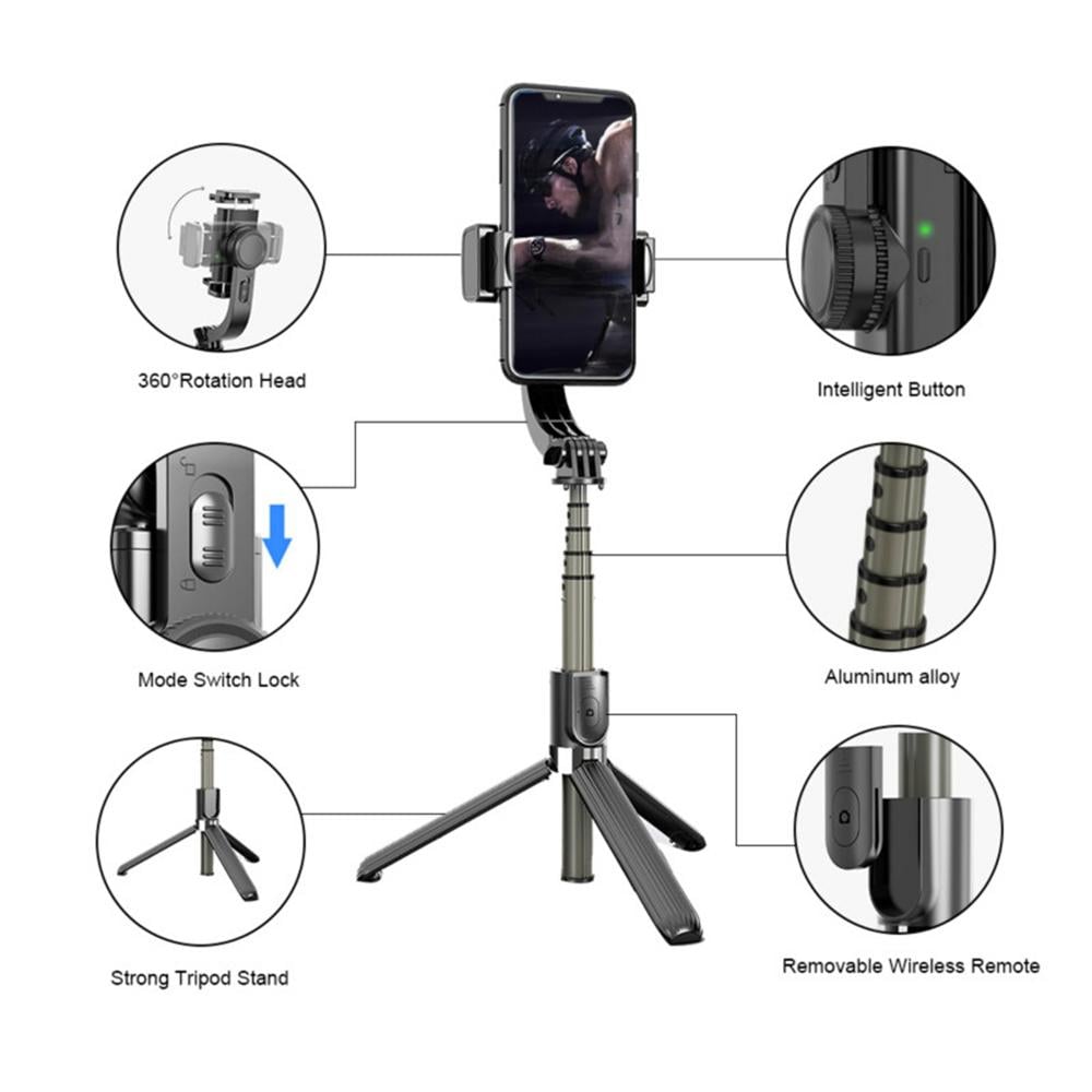 Стабилизатор - монопод Gimbal Stabilizer L08, штатив с Bluetooth пультом ДУ  купить по цене 4196 ₽ в интернет-магазине Магнит Маркет