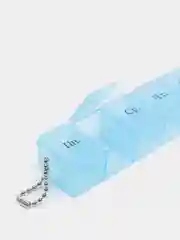 Таблетница На неделю, с цепочкой, русские буквы, 7 секций, цвет микс