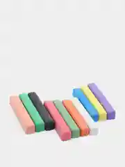 Мелки цветные, 10 цветов, квадратные