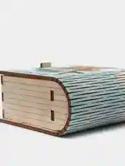 Шкатулка-книжка деревянная "Кот-охотник RUSSIA"