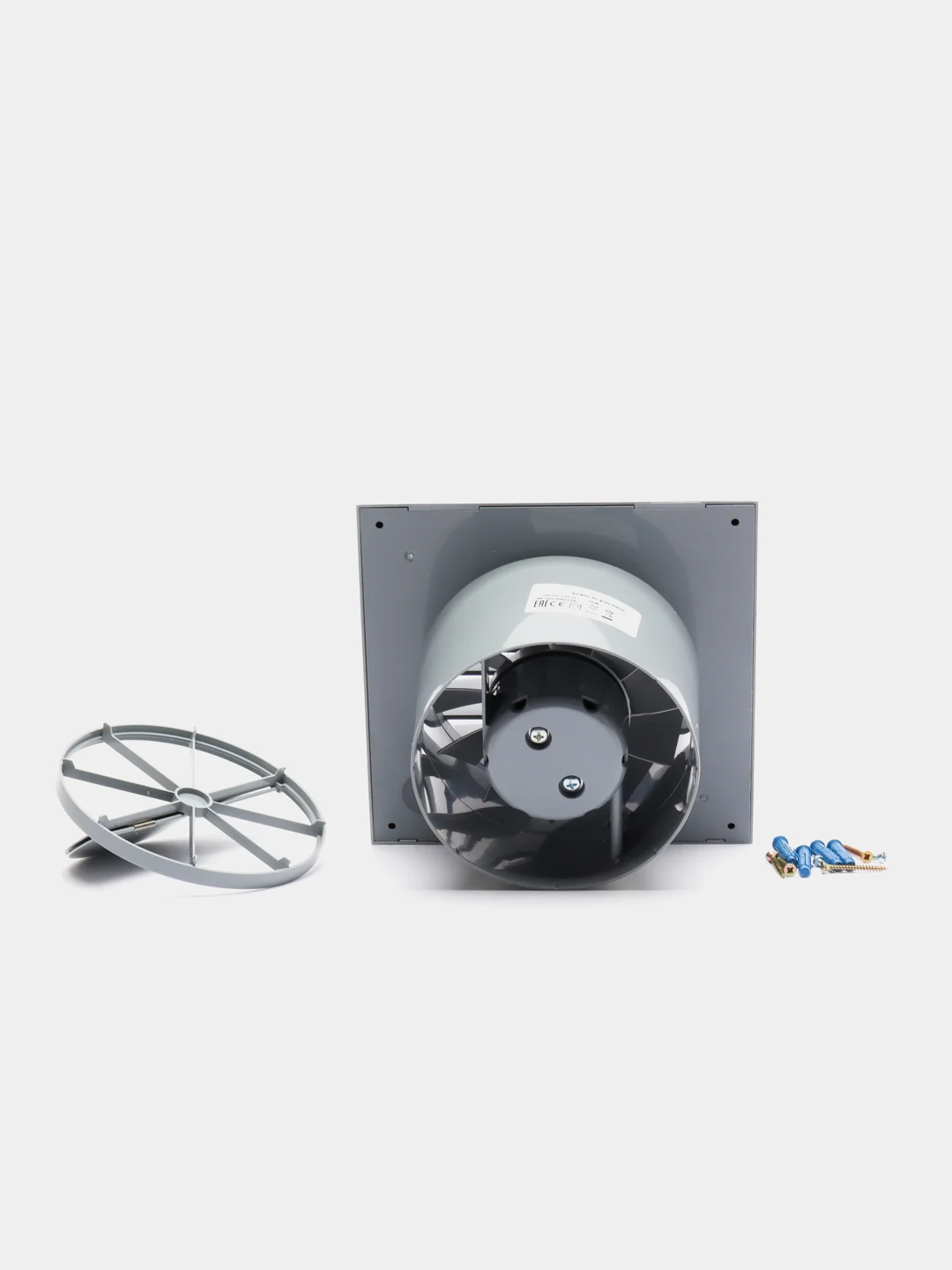 Вытяжной вентилятор 125 бесшумный серый с обратным клапаном SILENT 5C Gray metal