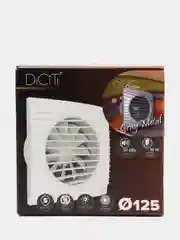 Вытяжной вентилятор 125 бесшумный серый с обратным клапаном SILENT 5C Gray metal