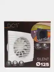 Вытяжной вентилятор 125 бесшумный черный матовый с обратным клапаном SILENT 5C Matt Black