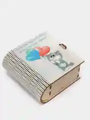 Шкатулка-книжка деревянная с пожеланием