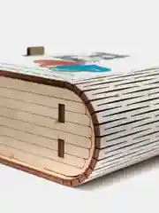 Шкатулка-книжка деревянная с пожеланием