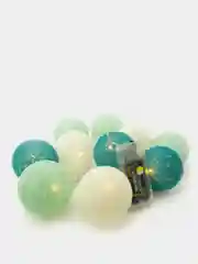 Лайм гирлянда на батарейках, светодиодная, тайские фонарики из шариков хлопка