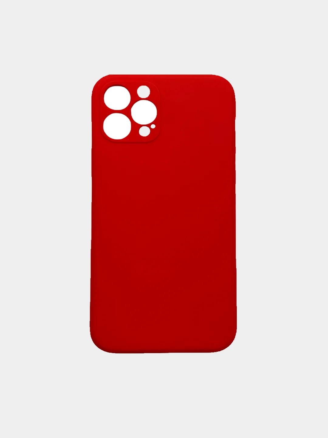 Красный чехол силиконовый Iphone 11, 12, 12 Pro