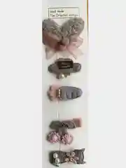 Серебряный заколки для волос яркие клик-клак