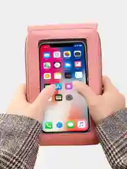 Женская сумка клатч с окошком для телефона