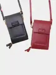 Бордовый женская сумка клатч с окошком для телефона