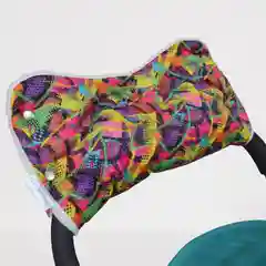 Желтый муфта для рук на коляску, на кнопках