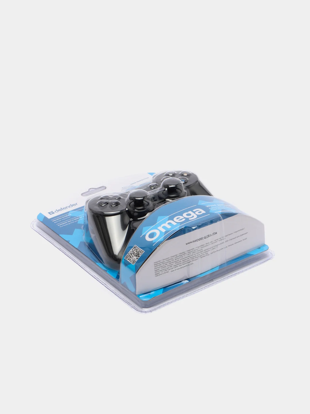 Черный геймпад (джойстик) Defender Omega USB, 12 кнопок, 2 стика