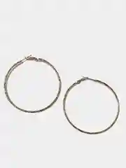 Бронзовый серьги "Кольца рифленые ", ажурные