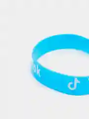 Голубой браслет Tik tok силиконовые разные цвета (Tiktok Тикток браслеты )