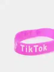 Розовый браслет Tik tok силиконовые разные цвета (Tiktok Тикток браслеты )
