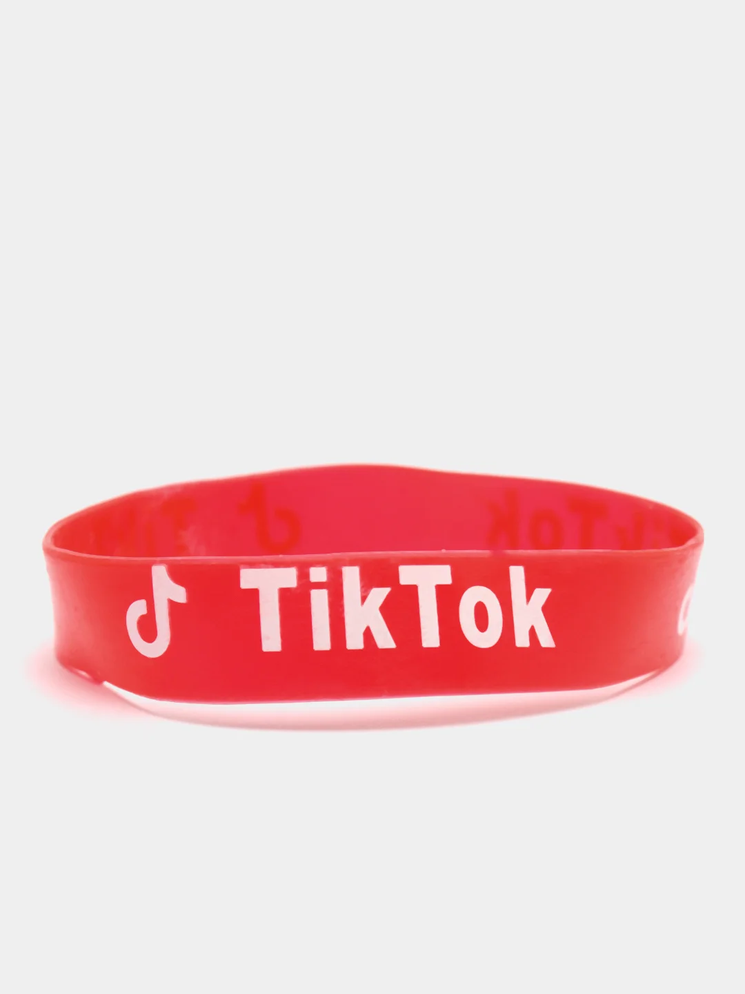 Красный браслет Tik tok силиконовые разные цвета (Tiktok Тикток браслеты )