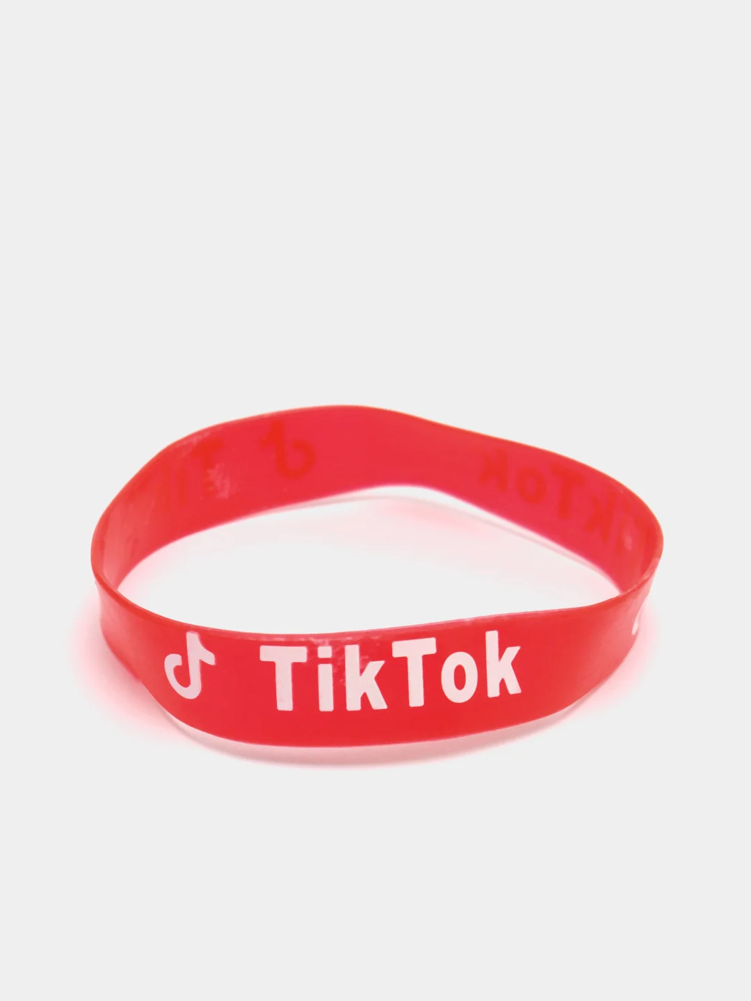 Красный браслет Tik tok силиконовые разные цвета (Tiktok Тикток браслеты )