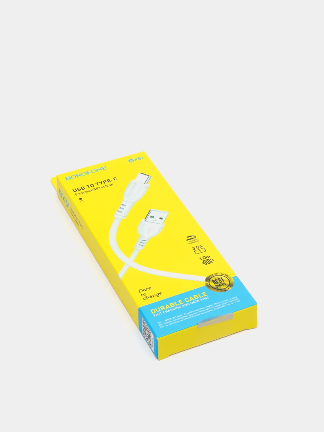 Белый кабель для зарядки USB - Type-C / USB - Lightning(Apple Iphone)/ Micro, Borofone BX51