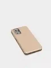 Золотой чехол-книжка для Xiaomi Redmi Note 10 с защитой камеры