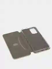 Золотой чехол-книжка для Xiaomi Redmi Note 10 с защитой камеры