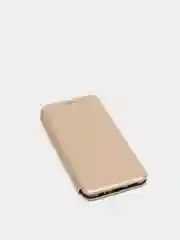Золотой чехол-книжка для Xiaomi Redmi Note 10 с защитой камеры