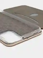 Золотой чехол-книжка для Xiaomi Redmi Note 10 с защитой камеры