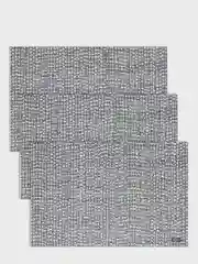 Набор сервировочных салфеток 3 шт. DeNASTIA, 30x45см, серый/белый